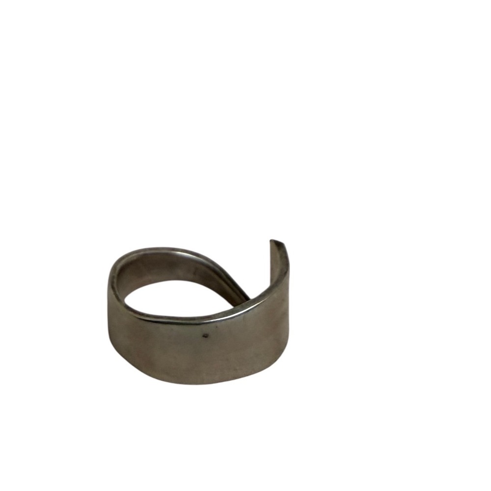 Unique Open Geometric Statement Ring Silver Tone … - image 2